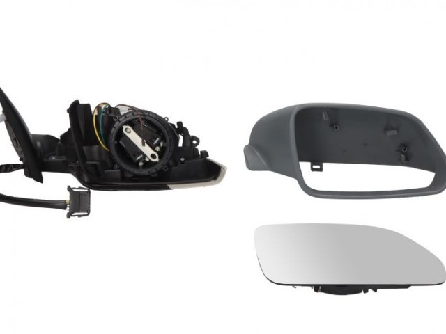 Skoda Octavia II. 2004-2008 utángyártott új jobb oldali visszapillantó tükör, fűthető, elektromossan állítható, fényezhető