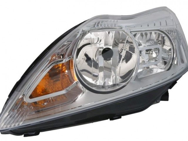 Ford Focus II. 2007-2011 utángyártott új bal első fényszóró H1/H7 króm házas (motorral) TYC