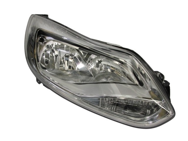 Ford Focus III. 2011-2014 utángyártott új jobb első fényszóró H1/H7 króm h. (motorral) TYC