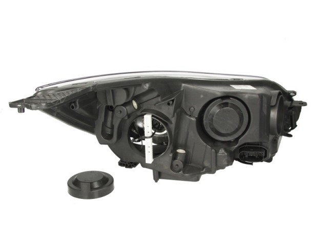 Ford Focus III. 2011-2014 utángyártott új bal első fényszóró H1/H7 fekete h. (motorral) TYC