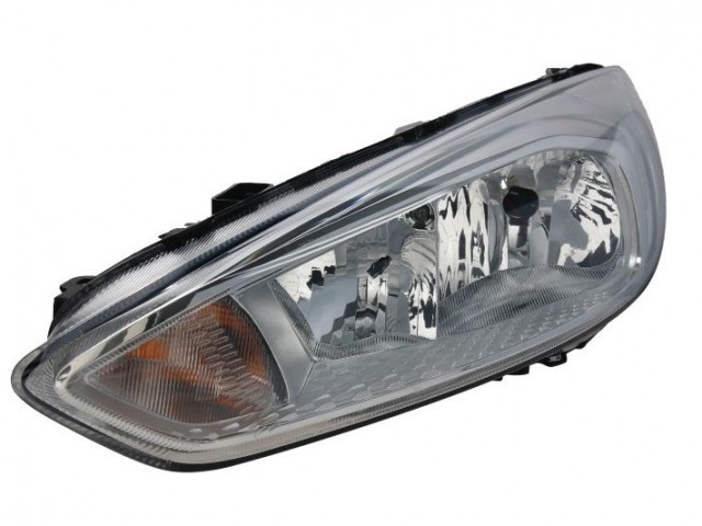 Ford Focus III. 2014-2018 utángyártott új bal első fényszóró H1/H7 króm h. (motorral) TYC