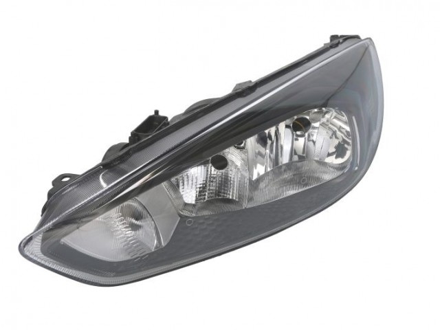 Ford Focus III. 2014-2018 utángyártott új bal első fényszóró H15/H7 bal fekete h. (motorral) DEPO