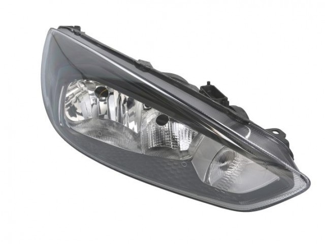 Ford Focus III. 2014-2018 utángyártott új jobb első fényszóró H15/H7 fekete h. (motorral) DEPO