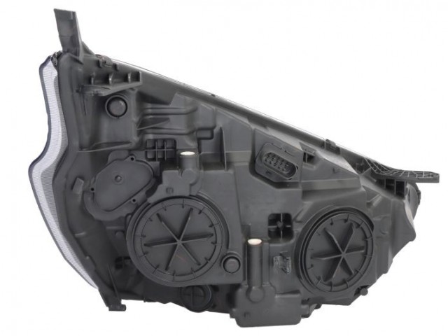 Ford Transit Custom 2018-2023 utángyártott új bal első fényszóró H7/H15 fekete h. (motorral) DEPO