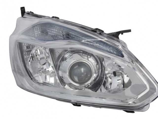 Ford Transit Custom 2012-2017 utángyártott új jobb első fényszóró H7/H15/H1 DRL króm h.(motorral) TYC
