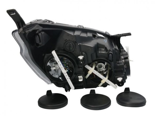 Ford Transit Custom 2012-2017 utángyártott új bal első fényszóró H7/H15/H1 DRL króm h.(motorral) TYC