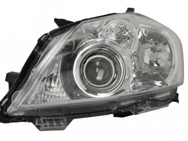 Toyota Auris 2007-2010 E15 utángyártott új bal első fényszóró H11/HB3 króm házas Valeo-tip(motoros) TYC