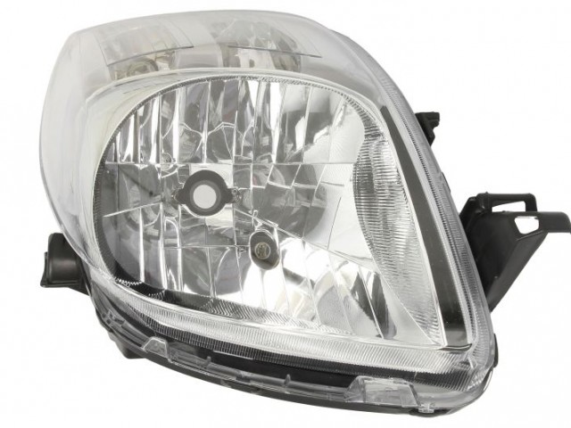 Toyota Yaris II. 2006-2008 utángyártott új jobb első fényszóró H4 (motorral) (Valeo tip) TYC