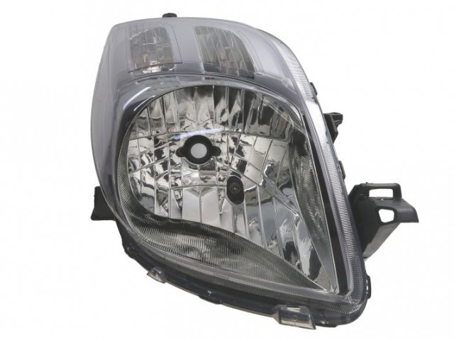 Toyota Yaris II. 2006-2008 utángyártott új jobb első fényszóró H4  (motoros) (Valeo tip) TYC