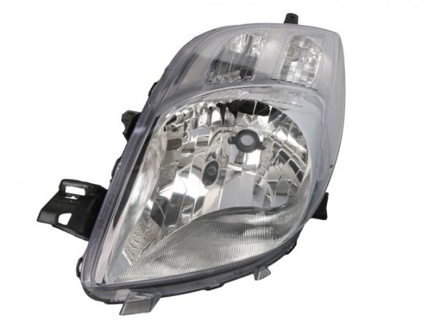Toyota Yaris II. 2006-2008 utángyártott új bal első fényszóró H4 (motoros) (Valeo tip) TYC