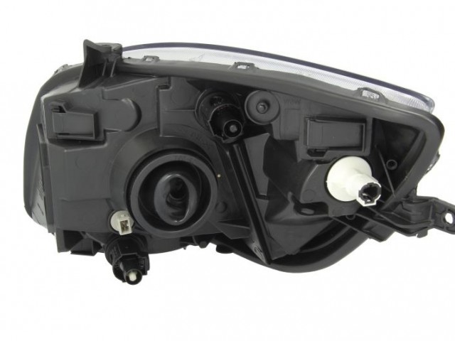 Toyota Yaris II. 2009-2011 utángyártott új bal első fényszóró H4 króm házas V-tip.(motorral) DEPO