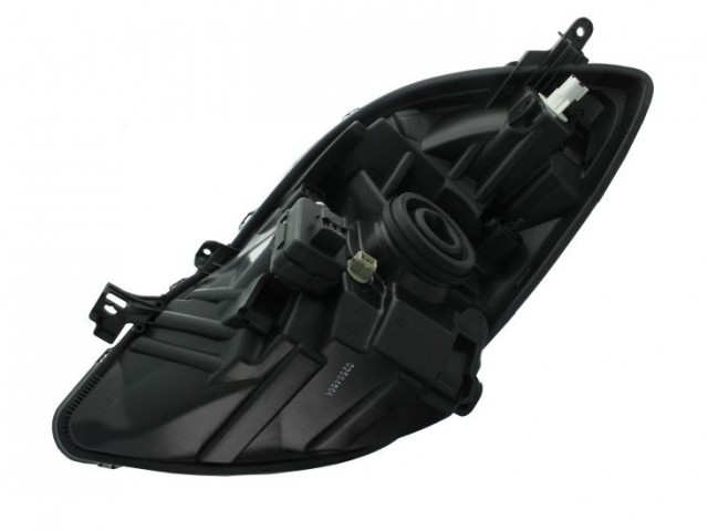 Toyota Yaris II. 2009-2011 utángyártott új jobb első fényszóró H4 króm házas V-tip.(motorral) DEPO