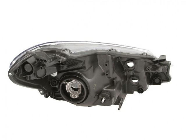 Toyota Yaris 2014-2017 utángyártott új bal első fényszóró H4/Nappali f.  fekete (motoros) DEPO