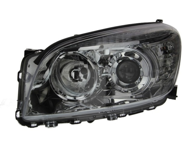 Toyota Rav 4 2005-2009 utángyártott új bal első fényszóró HB3/H11 króm h. (motoros) DEPO