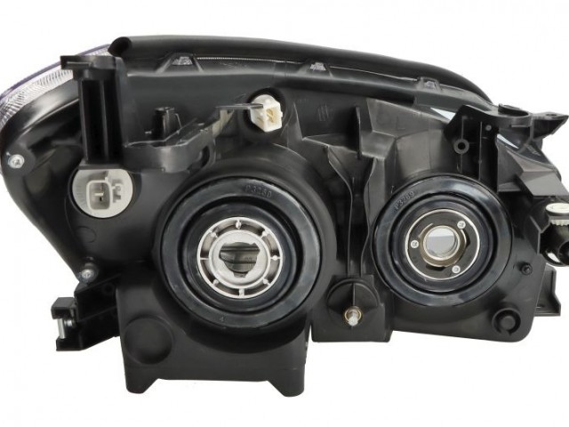 Toyota Rav 4 2005-2009 utángyártott új bal első fényszóró HB3/H11 fekete h. (motoros) TYC