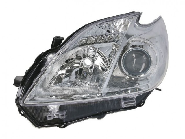 Toyota Prius 2010-2012 utángyártott új bal első fényszóró H11/HB3 króm h. (motorral) TYC
