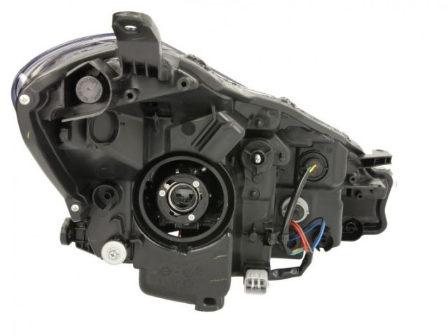 Toyota Yaris 2014-2017 utángyártott új bal első fényszóró  HIR2 fekete FF (motoros) DEPO