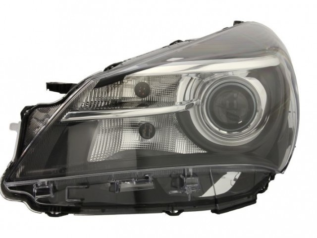 Toyota Yaris 2014-2017 utángyártott új bal első fényszóró  HIR2 fekete FF (motoros) DEPO