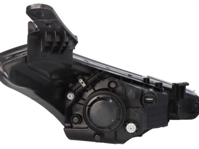 Hyundai I20 2014-2020 utángyártott új bal első fényszóró H4 fekete h., 5a. (motoros) DEPO