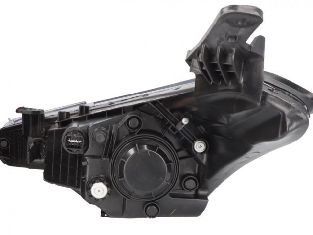 Hyundai I20 2014-2020 utángyártott új jobb első fényszóró H4 fekete h., 5a. (motoros) DEPO