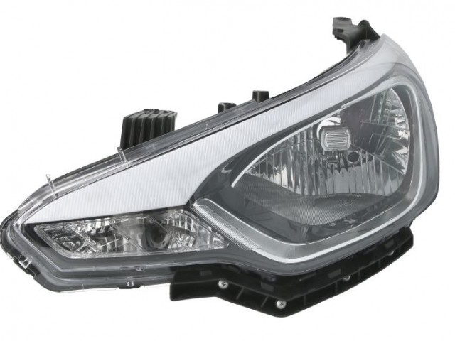 Hyundai I20 2014-2020 utángyártott új bal első fényszóró H4 fekete h. 5a. (motoros) TYC