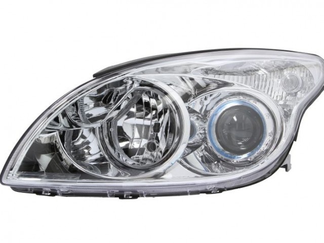 Hyundai I 30 2007-2009 utángyártott új bal első fényszóró H1/H7 króm h. (motoros) TYC