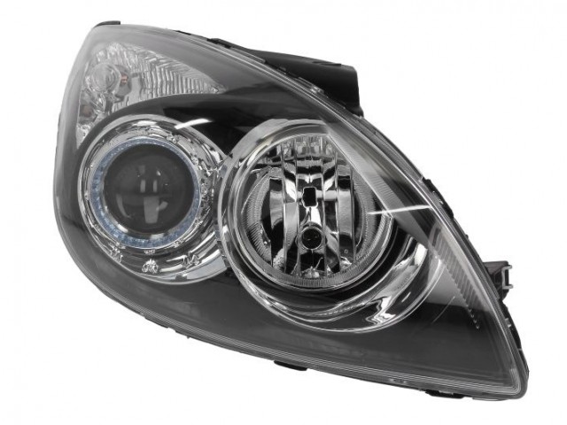 Hyundai I 30 2009-2012 utángyártott új jobb első fényszóró H1/H7 fek. h. (motorral) TYC