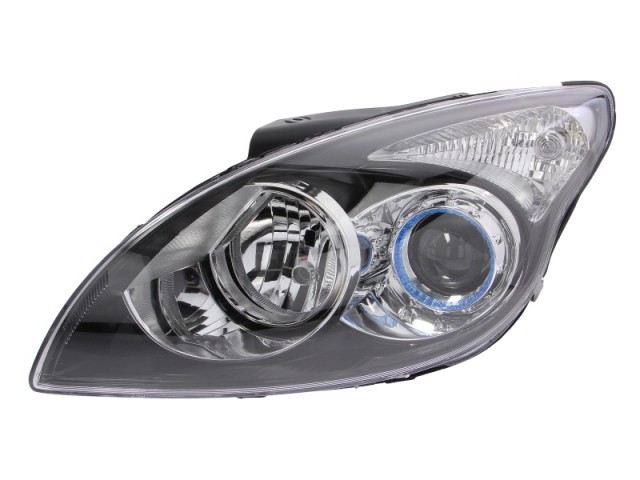Hyundai I 30 2009-2012 utángyártott új bal első fényszóró H1/H7 fek. h.(motorral) TYC