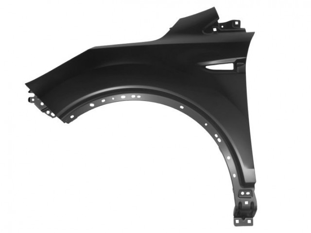 Ford Kuga II. 2013-2019 utángyártott új bal első sárvédő, oldalindexes kivitel, díszléc patent helyes