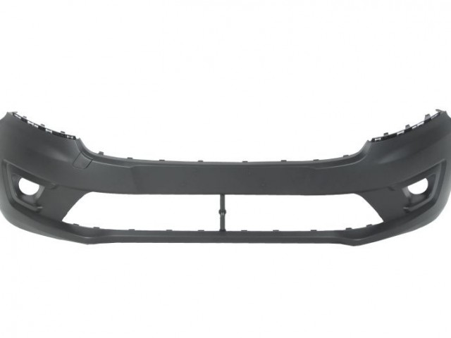 Ford Transit Conect 2018-2022 utángyártott új első lökhárító fekete, 6 szenor jelöléssel, ködlámpa helyes