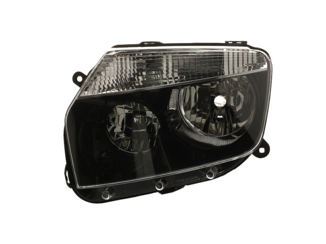 Dacia Duster 2010-2013 utángyártott új bal első fényszóró H7/H1 fekete házas (bel.áll. is.) TYC