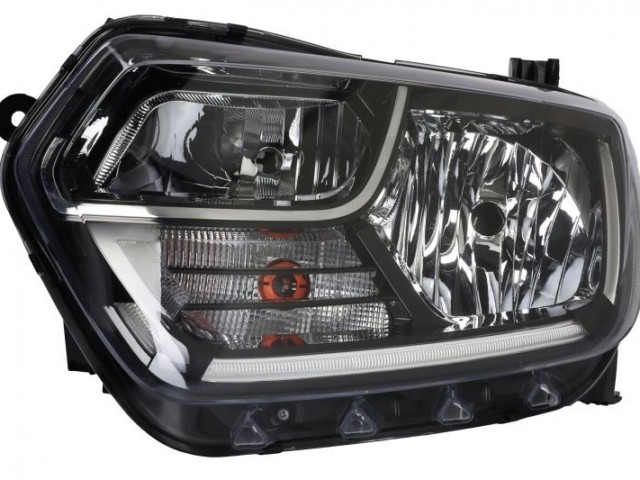 Dacia Duster 2018-2021 utángyártott új bal első fényszóró H7/H1+LED (motoros) DEPO