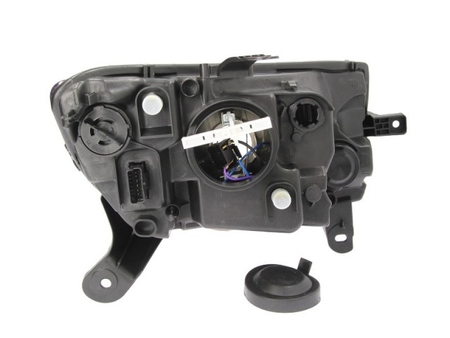 Dacia Logan II., Sandero II. 2012-2017 utángyártott új bal első fényszóró H4 +nappali fény fekete házas TYC