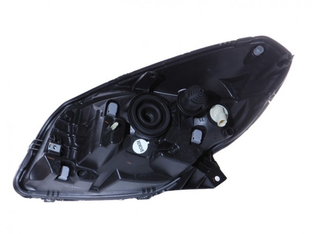 Dacia Sandero Stepway 2009-2012 utángyártott új jobb első fényszóró H4 fekete h. (belülr. áll. is) DEPO