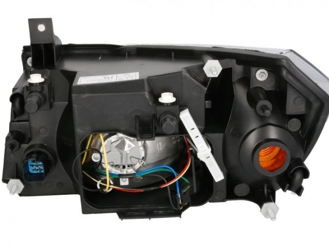 Ford Transit 2000-2006 utángyártott új jobb első fényszóró belülr. áll. (króm belső házzal) TYC