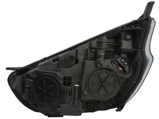 Ford Transit Custom 2018-2023 utángyártott új jobb első fényszóró H1/H7/LED fekete h. (motorral) DEPO