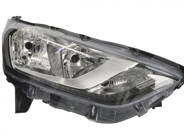 Ford Transit Conect 2019-2022 utángyártott új jobb első fényszóró H7/H15 fek.keret (motorral) DEPO