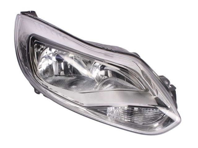 Ford Focus III. 2011-2014 utángyártott új jobb első fényszóró H1/H7 króm h. (motorral) DEPO