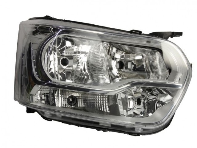 Ford Transit 2014-2019 utángyártott új jobb első fényszóró H7/H15/H1+LED nap.fény. (motorral) TYC