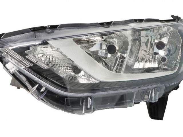 Ford Transit Conect 2019-2022 utángyártott új bal első fényszóró H7/H15 fek.keret (motorral) DEPO