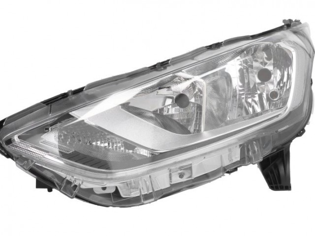 Ford Transit Conect 2018-2022 utángyártott új bal első fényszóró H7/H15 króm h. (motorral) DEPO
