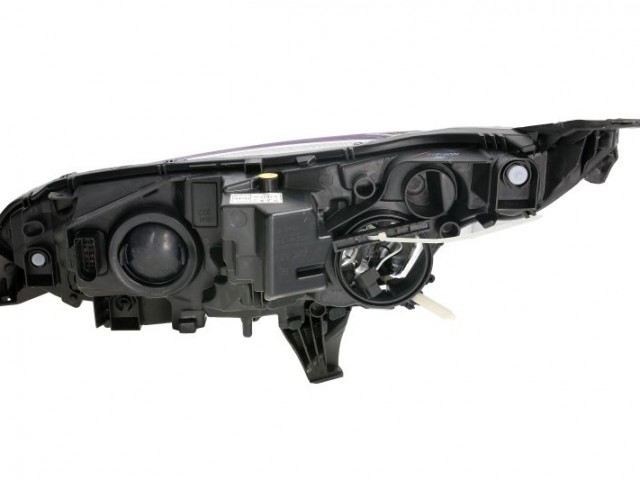 Ford Transit Conect 2015-2018 utángyártott új jobb első fényszóró H7/H15+DRL  króm h. (motorral) DEPO