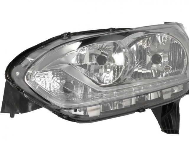 Ford Transit Conect 2015-2018 utángyártott új bal első fényszóró H7/H15+DRL króm h.(motorral) DEPO