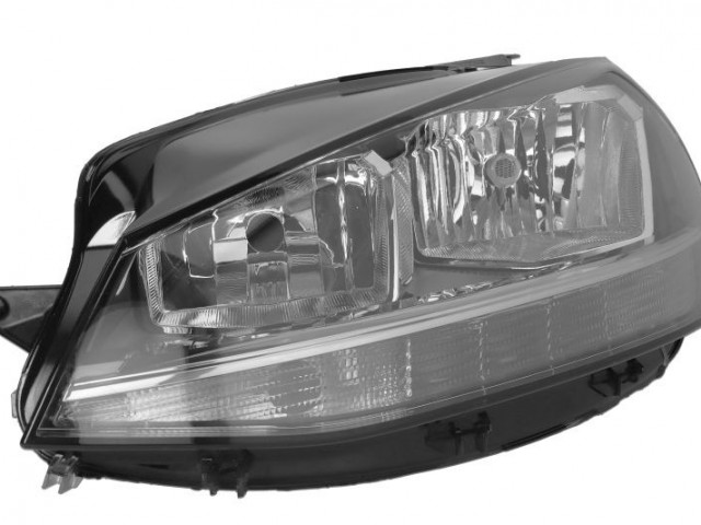 Volkswagen Golf VII 2016-2019 utángyártott új bal első fényszóró H7/H9+LED (motorral) DEPO