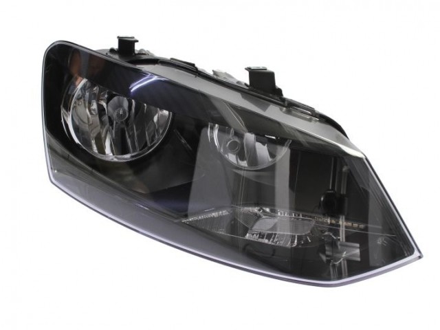 Volkswagen Polo 6R 2014-2017 utángyártott új jobb első fényszóró 2H7 fekete ház 