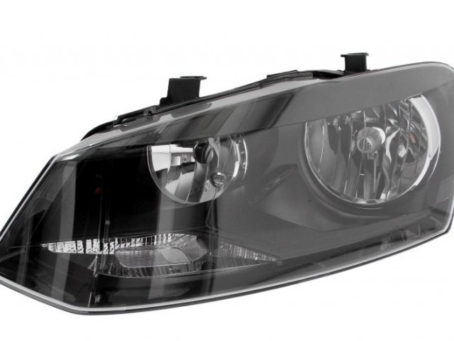 Volkswagen Polo 6R 2014-2017 utángyártott új bal első fényszóró 2H7 fekete ház 