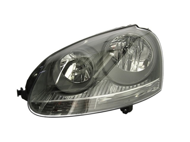 Volkswagen Golf V. 2003-2008 utángyártott új bal első fényszóró 2H7 szürke házas motorral DEPO