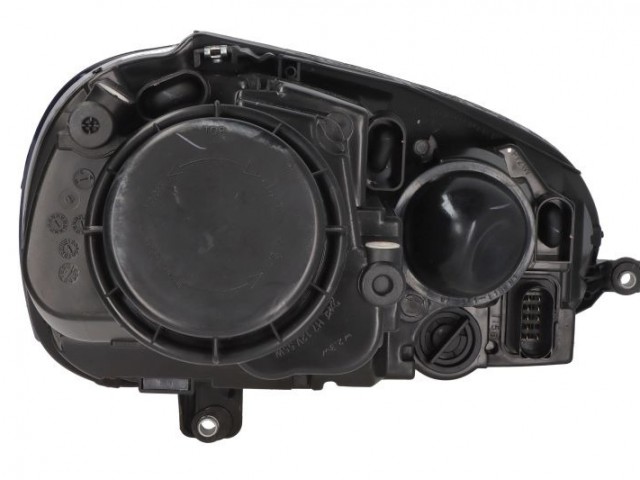 Volkswagen Golf V. 2003-2008 utángyártott új bal első fényszóró 2H7 fekete házas (motorral) DEPO