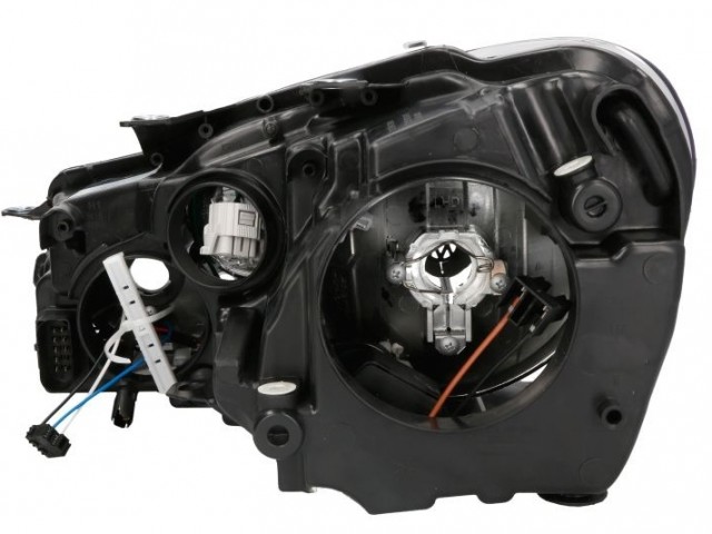 Volkswagen Golf VI. 2008-2012 utángyártott új jobb első fényszóró H7/H15 fekete házas (motorral) TYC