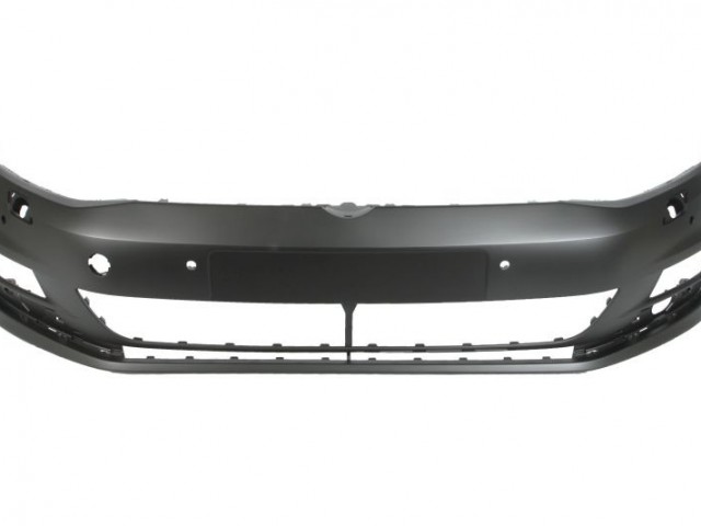 Volkswagen Golf VII 2012-2016 utángyártott új első lökhárító alapozott, parkszenzor és fényszóró mosó helyes
